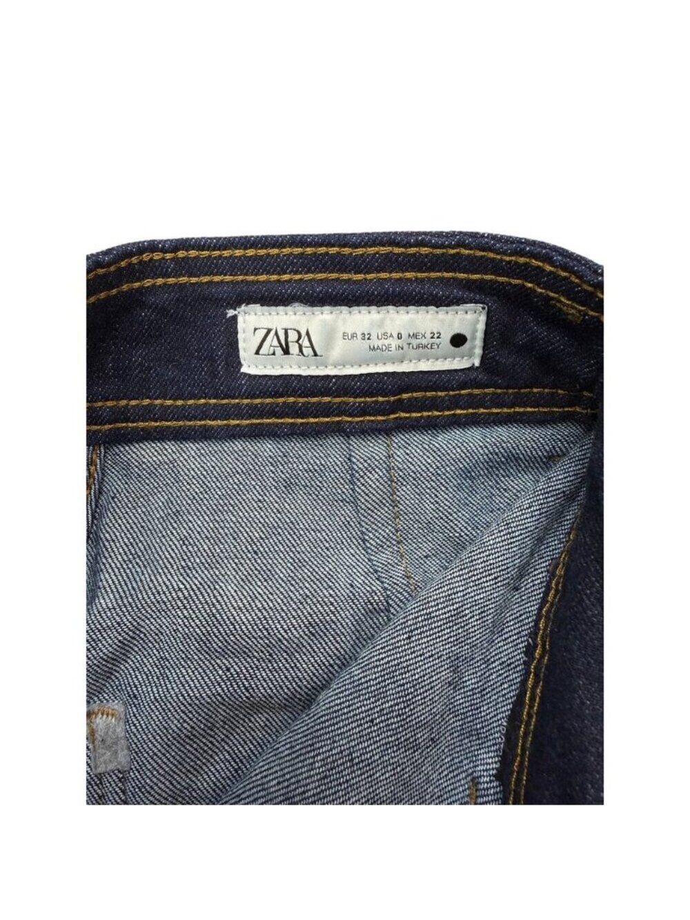 Zara High Rise Wide Leg Patch Pocket Jeans 0 - Picture 3 of 5